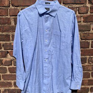 Neiman Marcus 17 1/2 Neck 34/35 Mens Plaid Button Down Shirt Dress or Casual XL